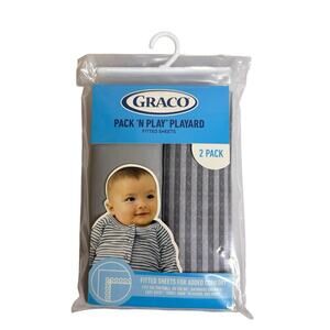 Graco Pack N Play Playard Fitted Sheets Pack of 2 Size 39 in x 27 in New